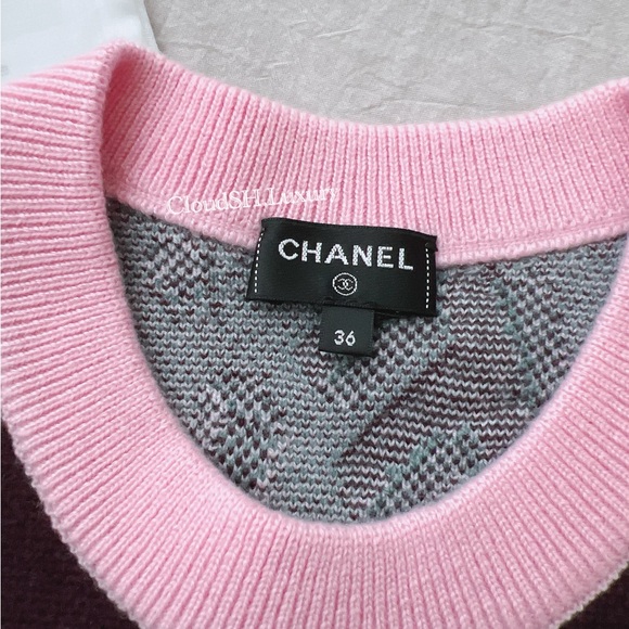 Auth Chanel 22N CC Logo Knit Top P73252 - Size 36 - Picture 5 of 14